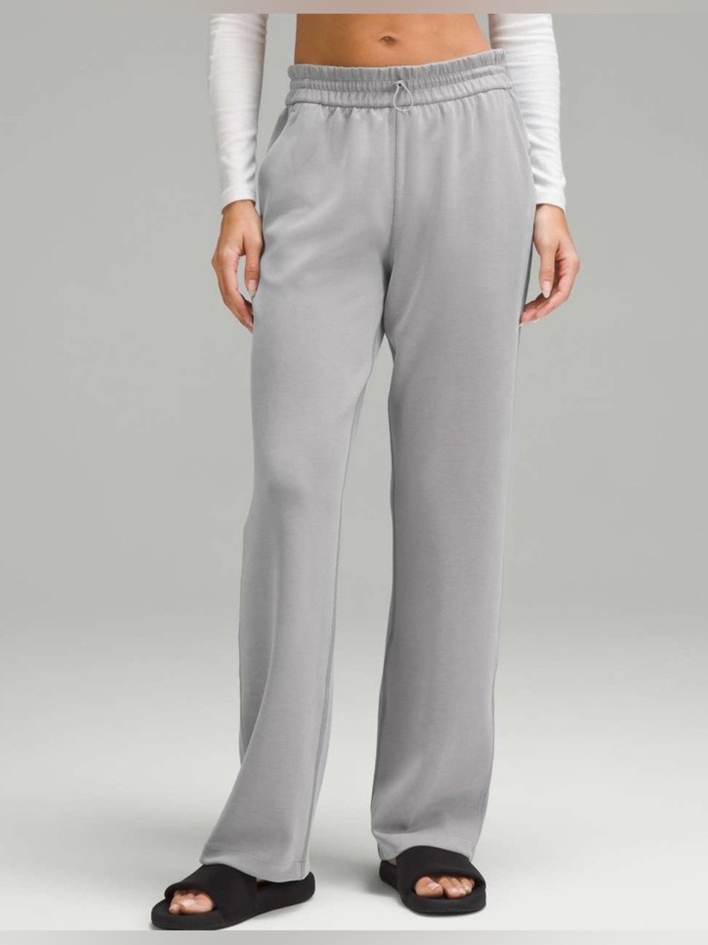 🍋Women’s Lululemon Softstreme High-Rise Pant Regular Size 10 Rhino Grey W5EGTS🍋